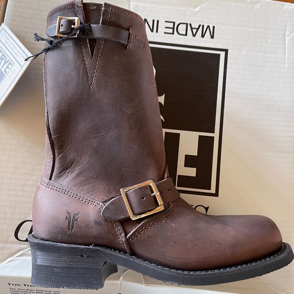 Brand New FRYE Women’s Engineer 12” R Leather Boots Buckle Size 6.5 Gaucho 77400 - Picture 7 of 13